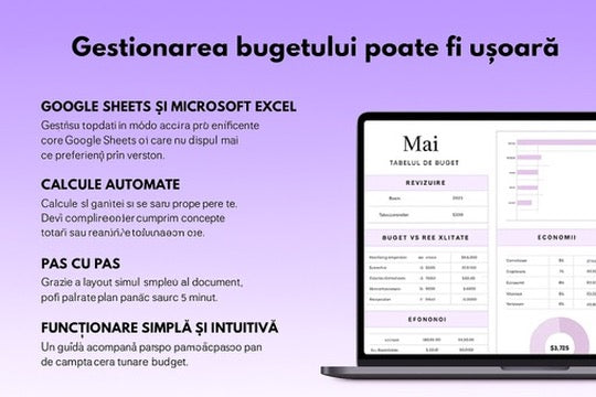 Buget Familial pentru Excel & Google Sheets (toate valutele)