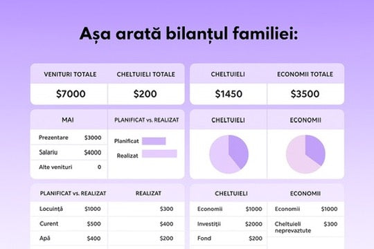 Buget Familial pentru Excel & Google Sheets (toate valutele)